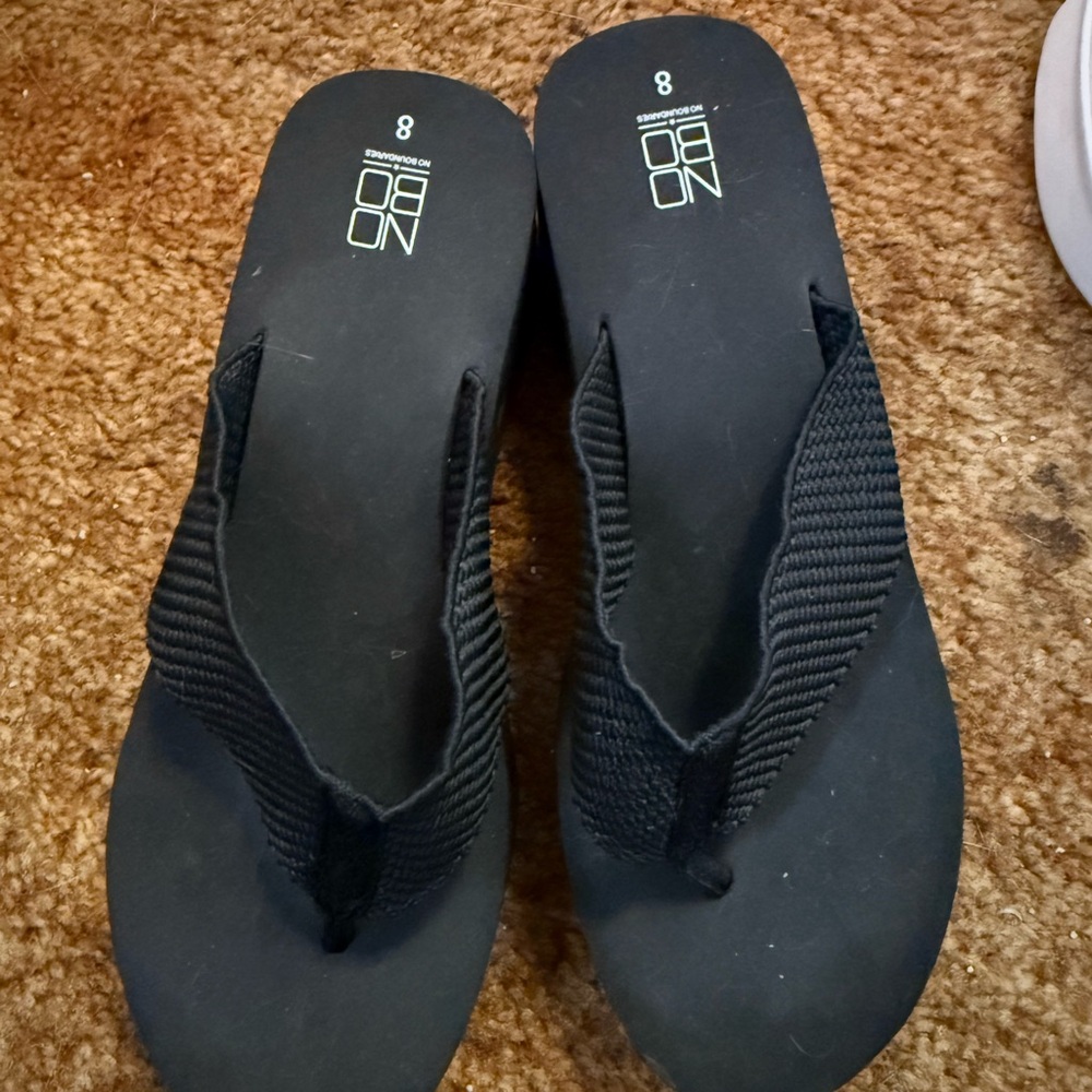 NOBO Black Casual Flip Flops